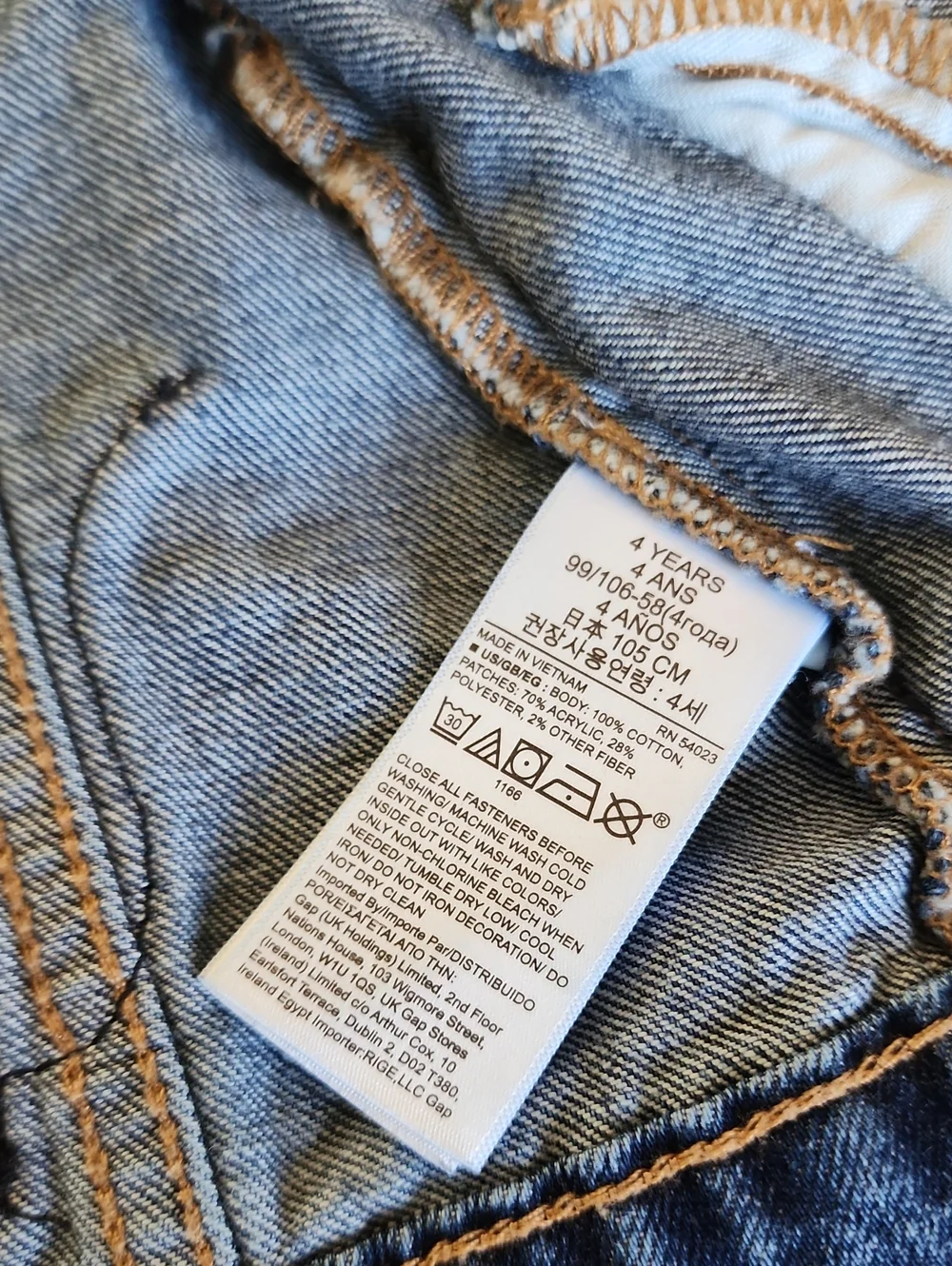 Gap Disney Minnie Mouse Blue Denim Kids' Jacket with Button Front